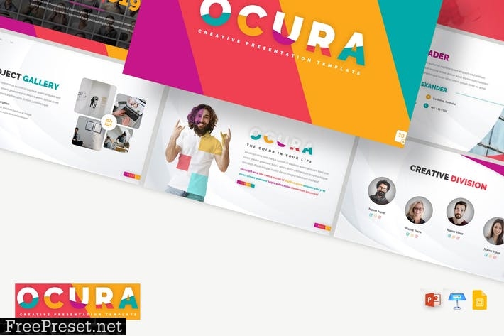 Ocura - Creative PPTX / GSlides / Key Template KS5U3XV