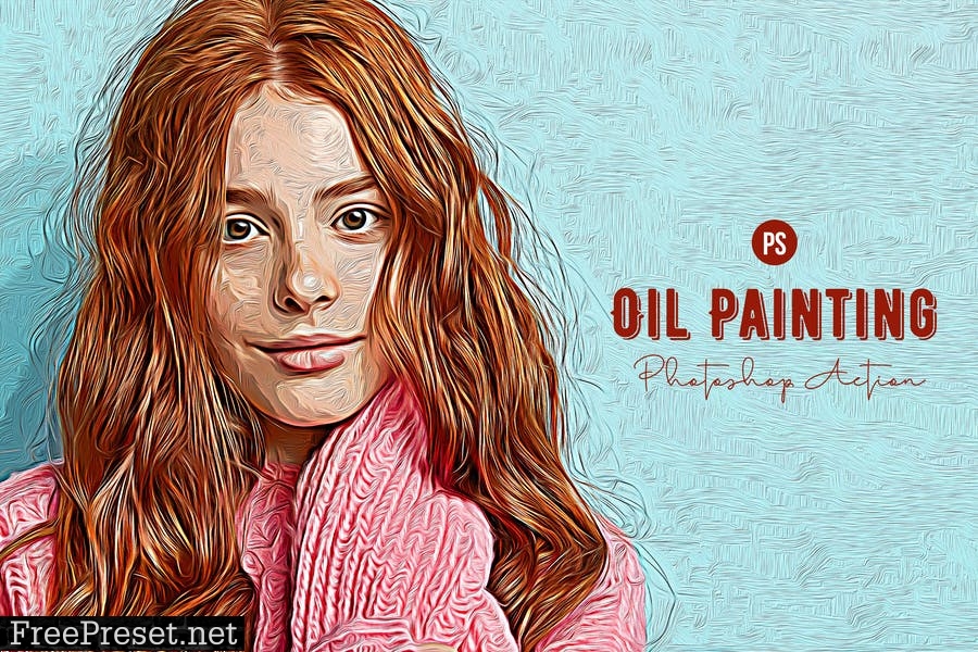 Oil Painting Photoshop Action PGKC4JG