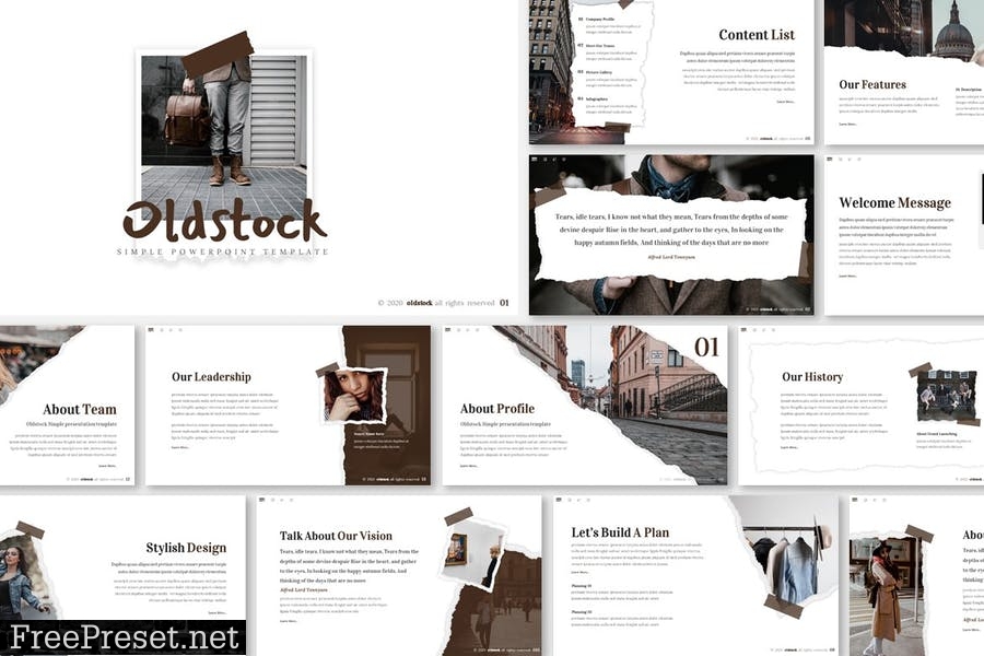 Oldstock Presentation Template XWTCJ8M