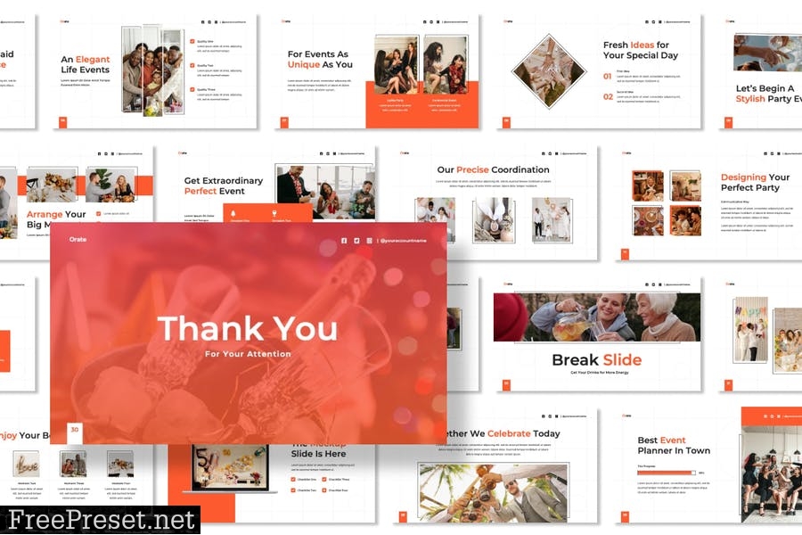 Orate - Event Planner Presentation Powerpoint LYXW3TS