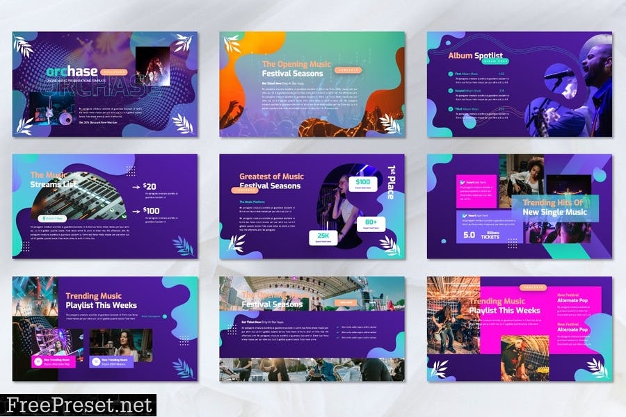 Orchase - Online Music Powerpoint Templates XWJTEJT