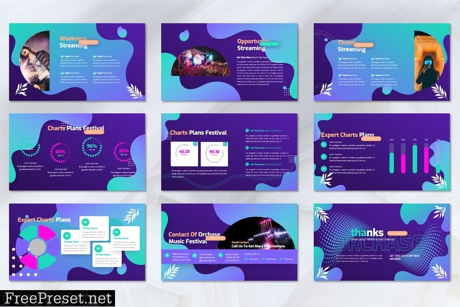 Orchase - Online Music Powerpoint Templates XWJTEJT