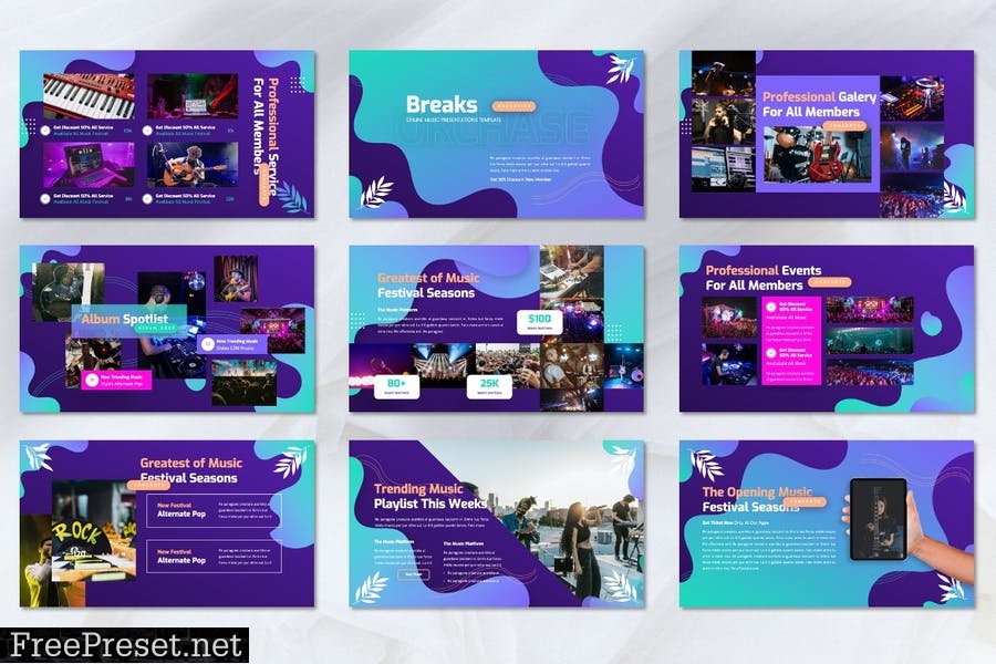 Orchase - Online Music Powerpoint Templates XWJTEJT