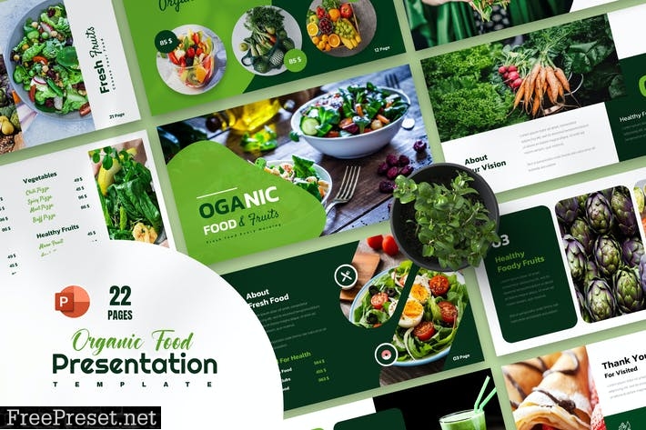 Organic Food PowerPoint Presentation Template K5Z56LH