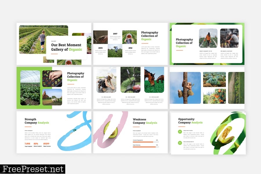 Organic - Fruit & Vegetable PowerPoint Template 4VYHD5P