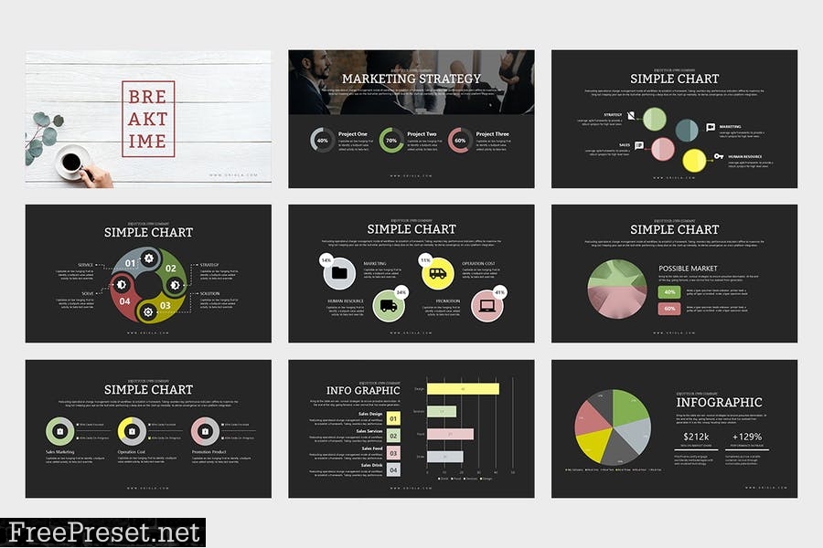 Oriola : Business Powerpoint Template 3H9EKA