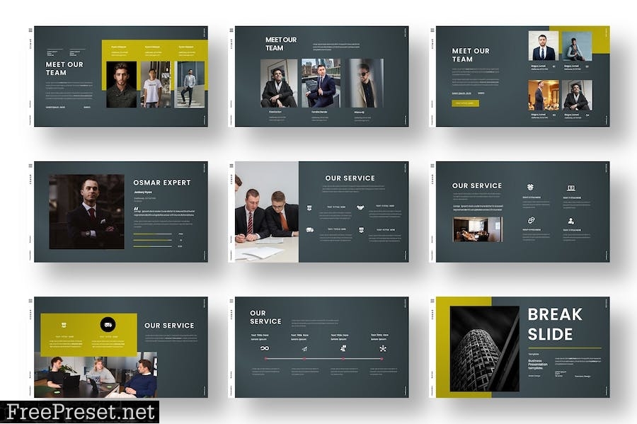 Osmar – Business PowerPoint Template HNY5LWM