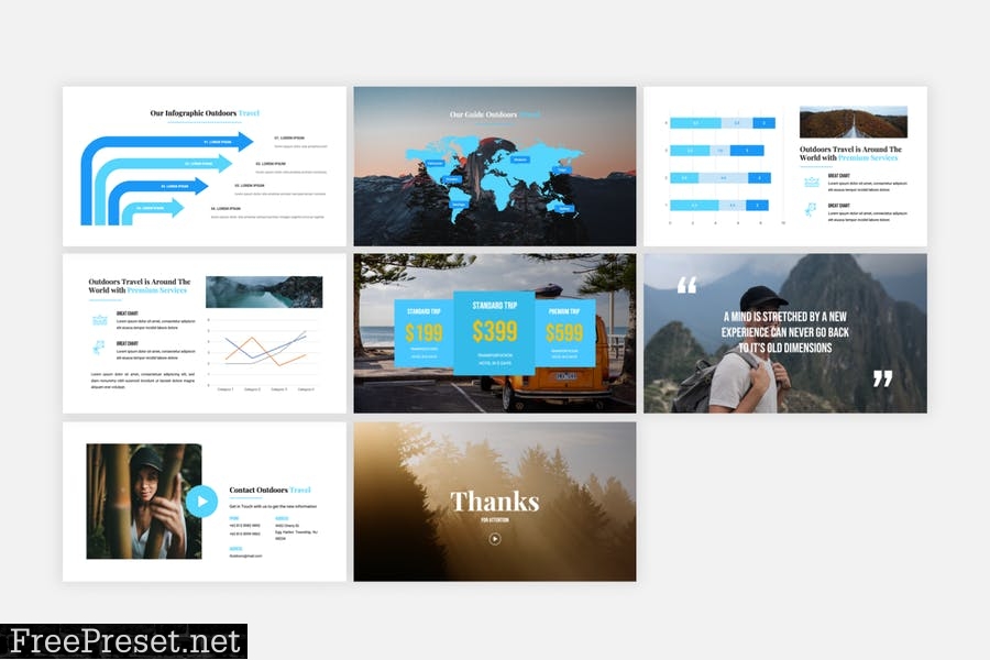 Outdoors – Travel Agency PowerPoint Template V7LKRGT