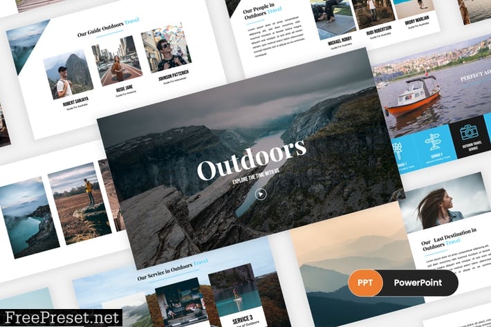 Outdoors – Travel Agency PowerPoint Template V7LKRGT