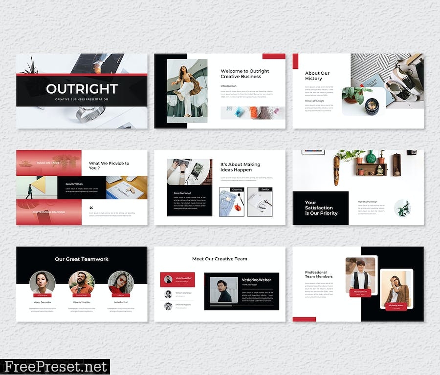 Outright – Creative Business PowerPoint Template 4Z5Q4QU