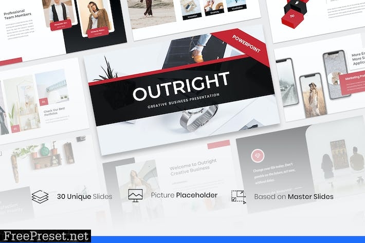 Outright – Creative Business PowerPoint Template 4Z5Q4QU