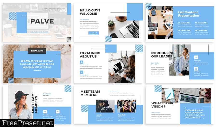 Palve - Business Powerpoint Template UWKKD8M