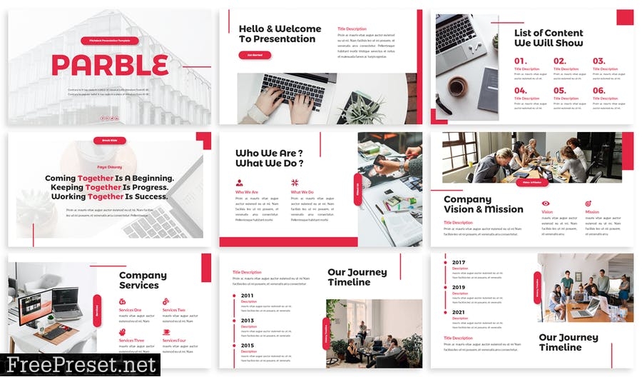 Parble - Business Powerpoint Template YPRQ8PH