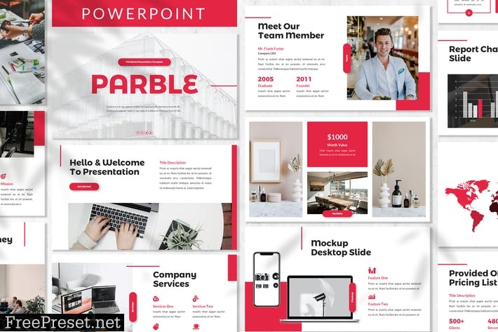 Parble - Business Powerpoint Template YPRQ8PH