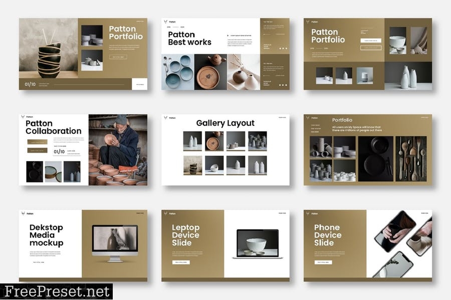 Patton – Business PowerPoint Template NDH2DYW