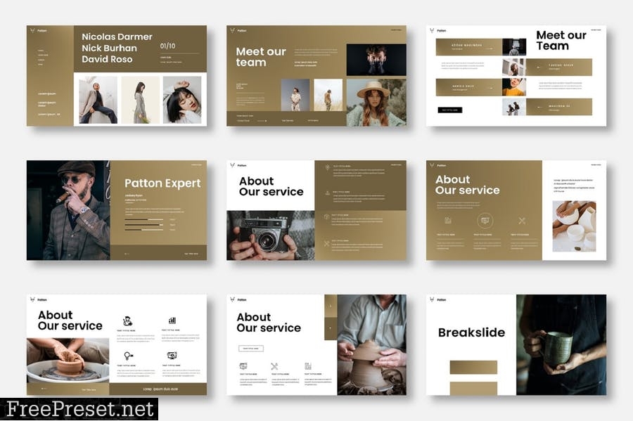 Patton – Business PowerPoint Template NDH2DYW