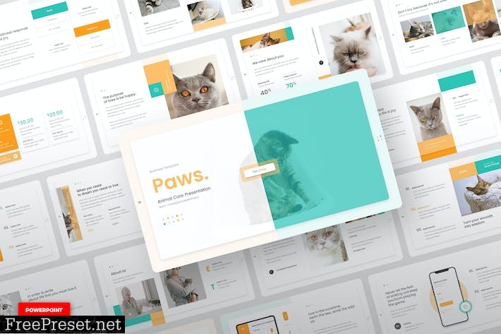 Paws - Animal Care PowerPoint V5JJR8W