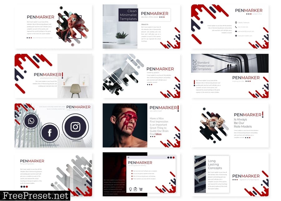 Penmarker - Powerpoint Template VQM3V6