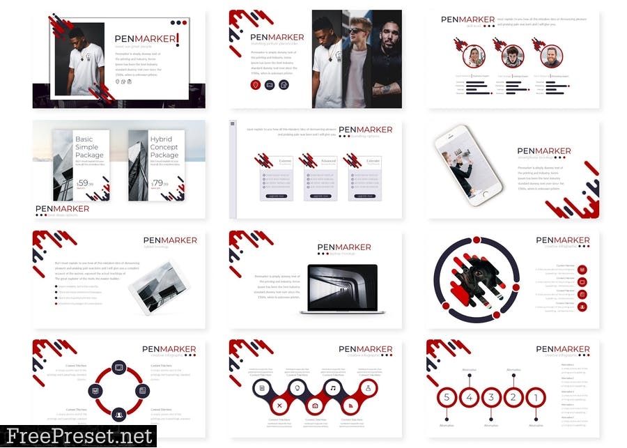 Penmarker - Powerpoint Template VQM3V6