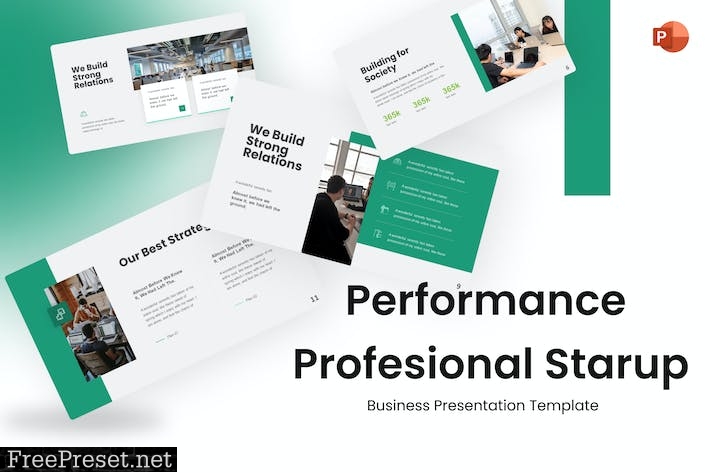 Performance Green Modern Business Presentation BV44Q77