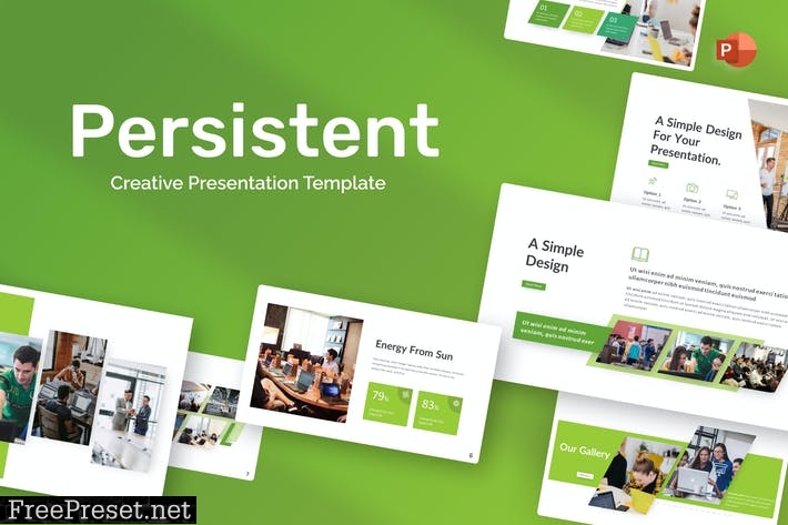 Persistent Creative PowerPoint Template JPZXMZ5