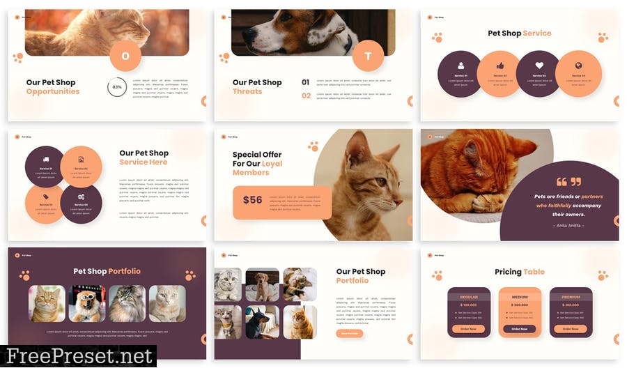 Pet Shop - Powerpoint Presentation Template 8BJMZMT