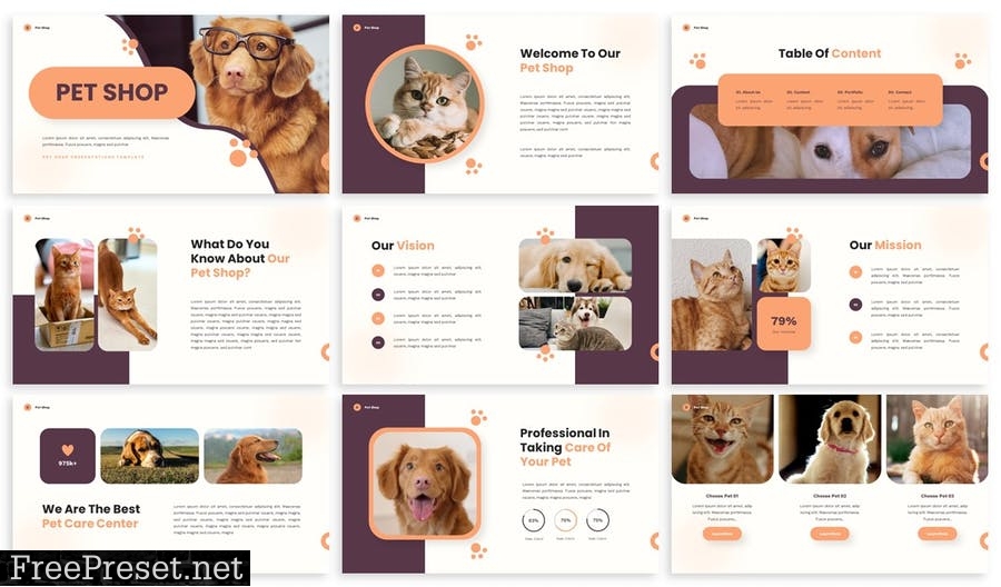 Pet Shop - Powerpoint Presentation Template 8BJMZMT