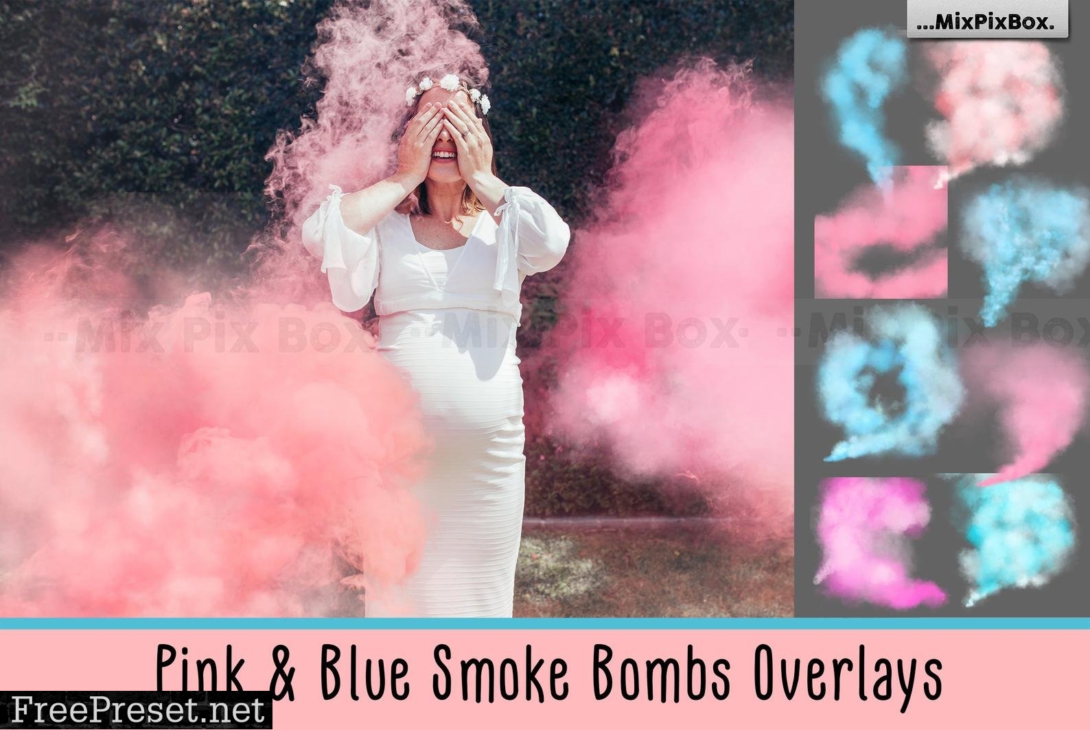 Pink and Blue Smoke Bombs Overlays 6033023