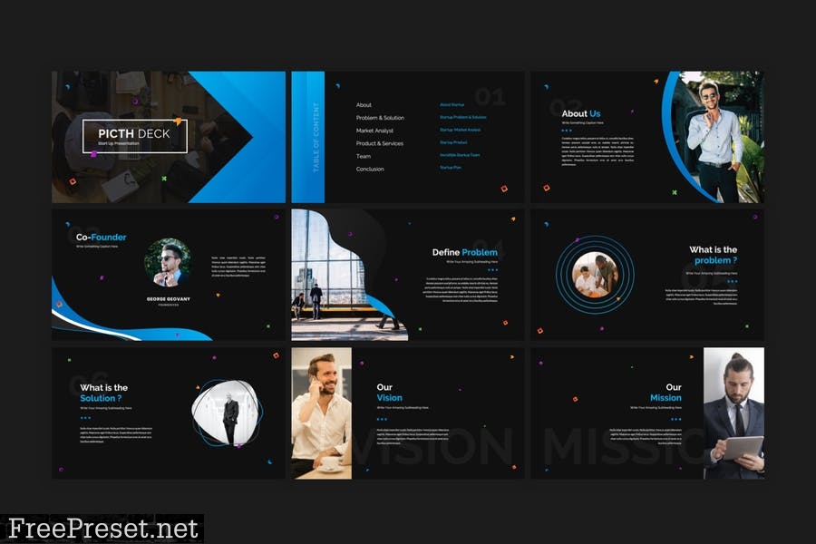 Pitch Deck - Start Up PowerPoint Template YQRBN63