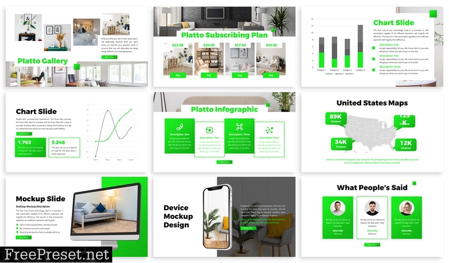 Platto - Furniture Template Prensentation F6MF2K2