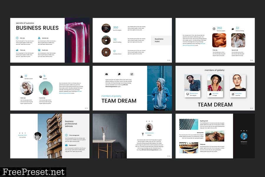 Polarity PowerPoint Template 23R4LQ