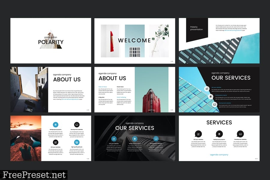 Polarity PowerPoint Template 23R4LQ