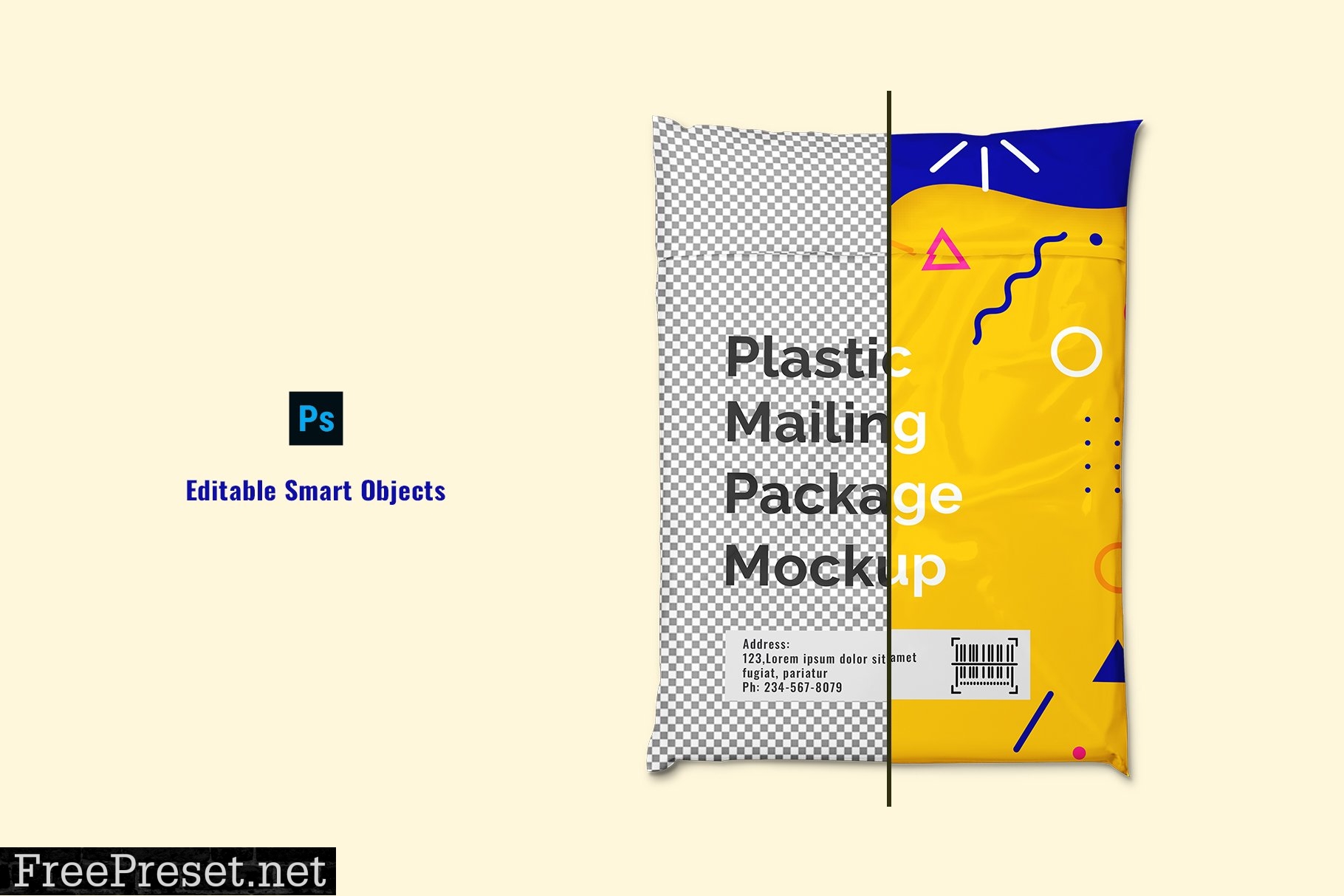 Polyethylene Mailer Package Mockup 7185637