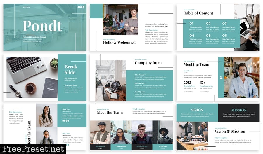 Pondt - Business Powerpoint Template JX2Q6Z3