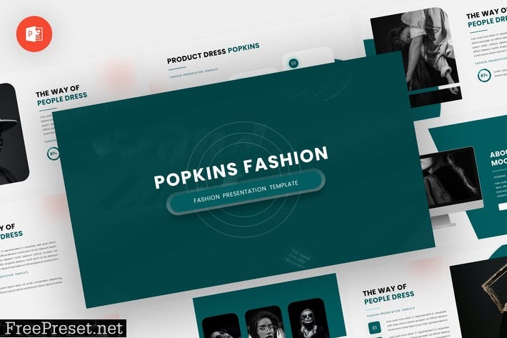 Popkins - Fashion Powerpoint Template 8Z7AHFB