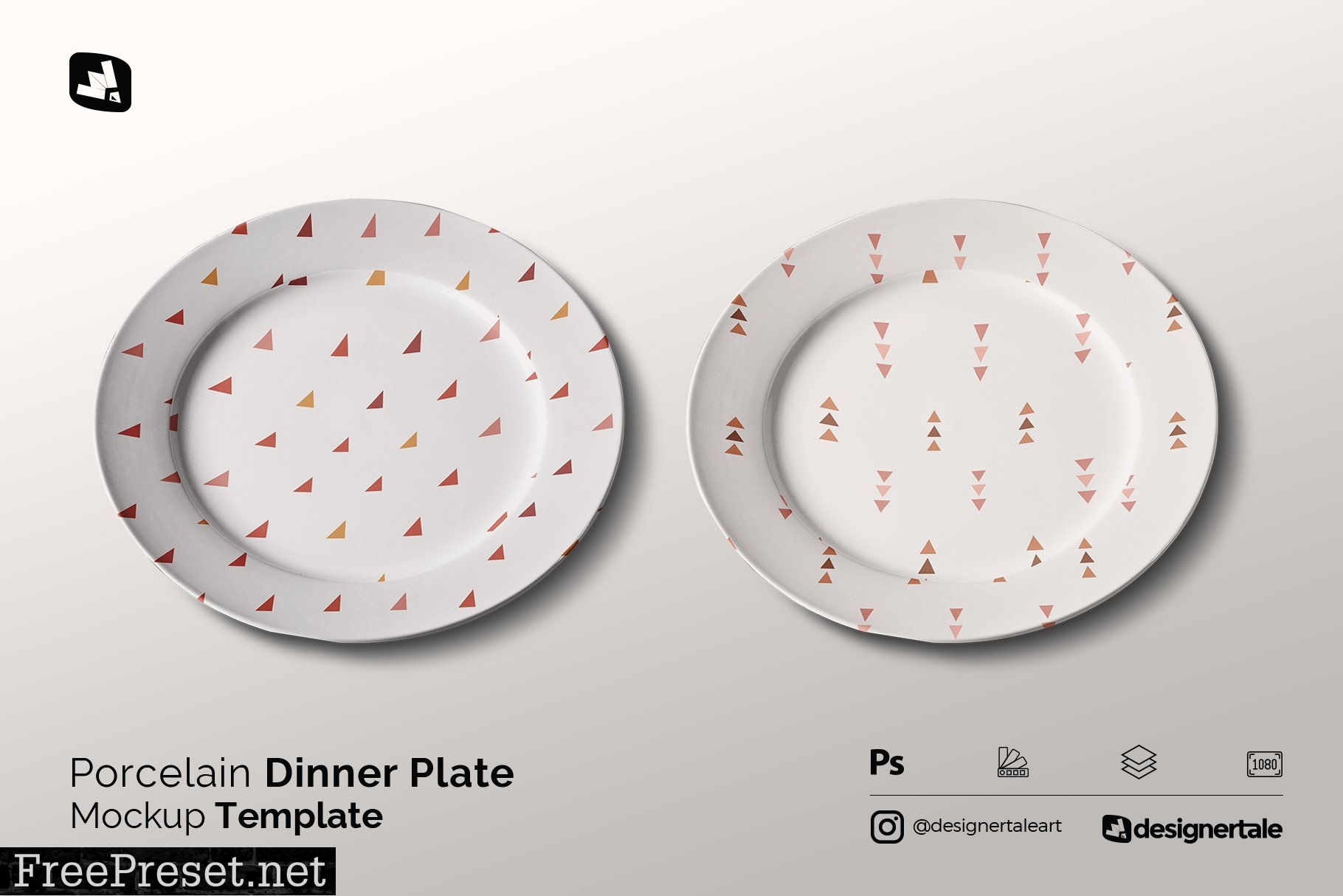 Porcelain Dinner Plate Mockup 5153371