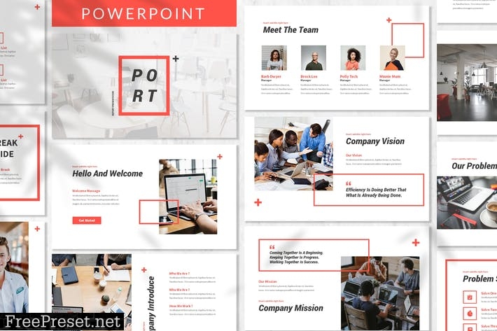 Port - Business Powerpoint Template V4HJWAS