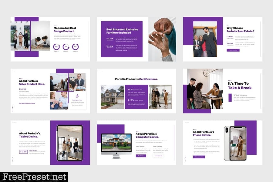 Portalia - Real Estate PowerPoint Template 8DEKLH6