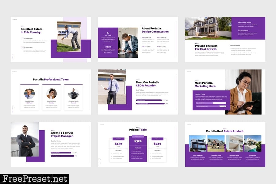 Portalia - Real Estate PowerPoint Template 8DEKLH6