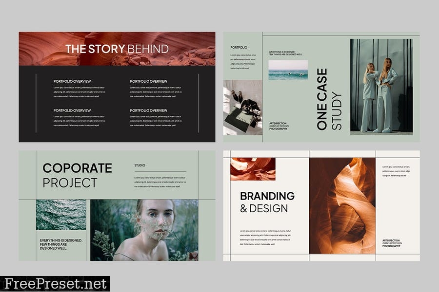 Portfolio Powerpoint Template 7VHHX5S