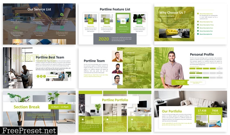 Portline - Business Template Prensentation RFJ9VLG