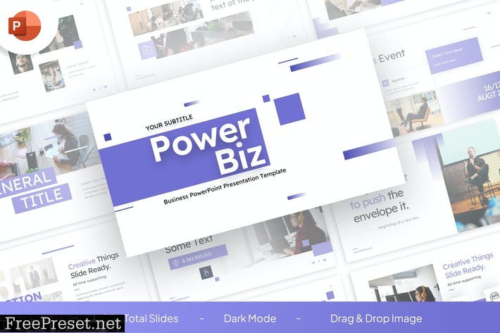 PowerBiz Professional Business PowerPoint Template 32T5NMT