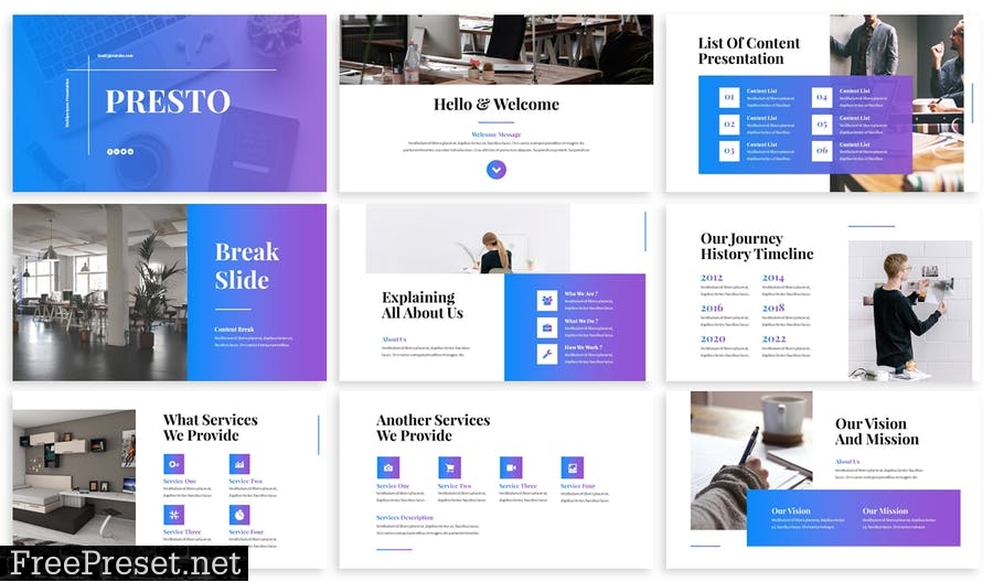 Presto - Business Powerpoint Template JG3RT6P