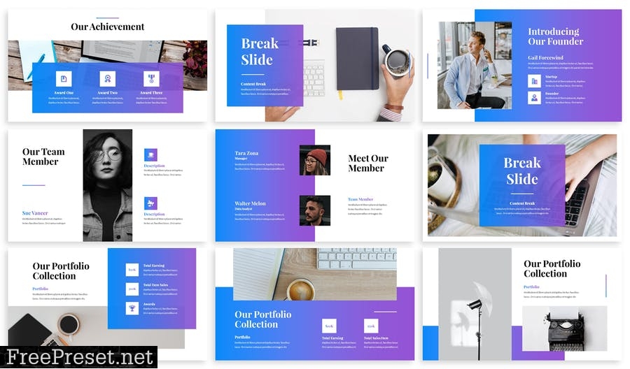 Presto - Business Powerpoint Template JG3RT6P