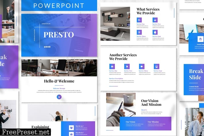 Presto - Business Powerpoint Template JG3RT6P