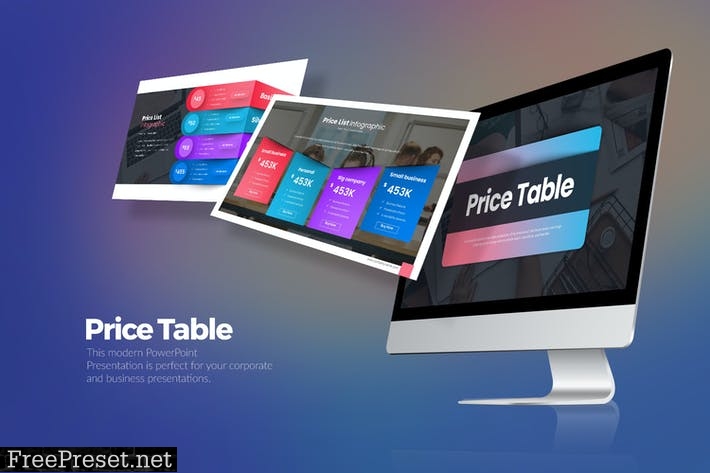 Price Table PowerPoint Presentation K6XVVP3