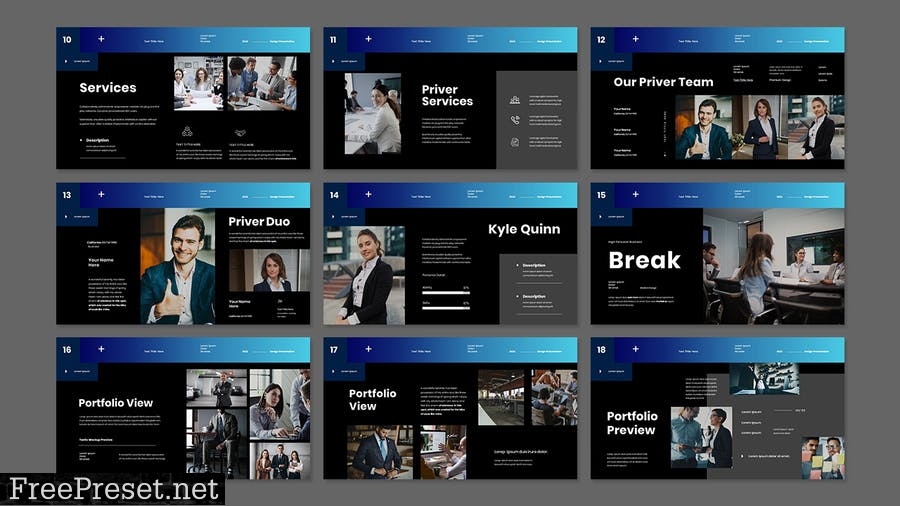 Priver - Business Presentation PowerPoint Template PC2YKYA