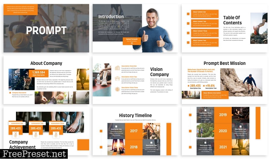 Prompt - Business Template Prensentation WQ48AFH