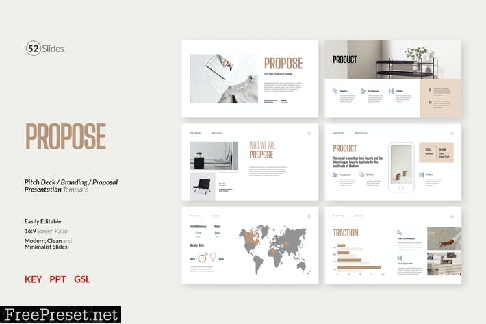 Propose - Clean Pitch Deck Presentation 68DNY9K