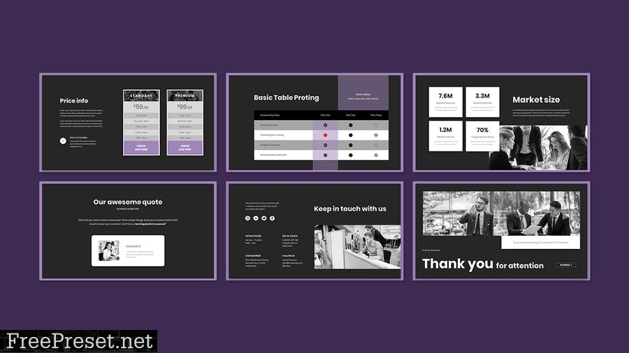 Proting Business Presentation PowerPoint Template DKDBTX6